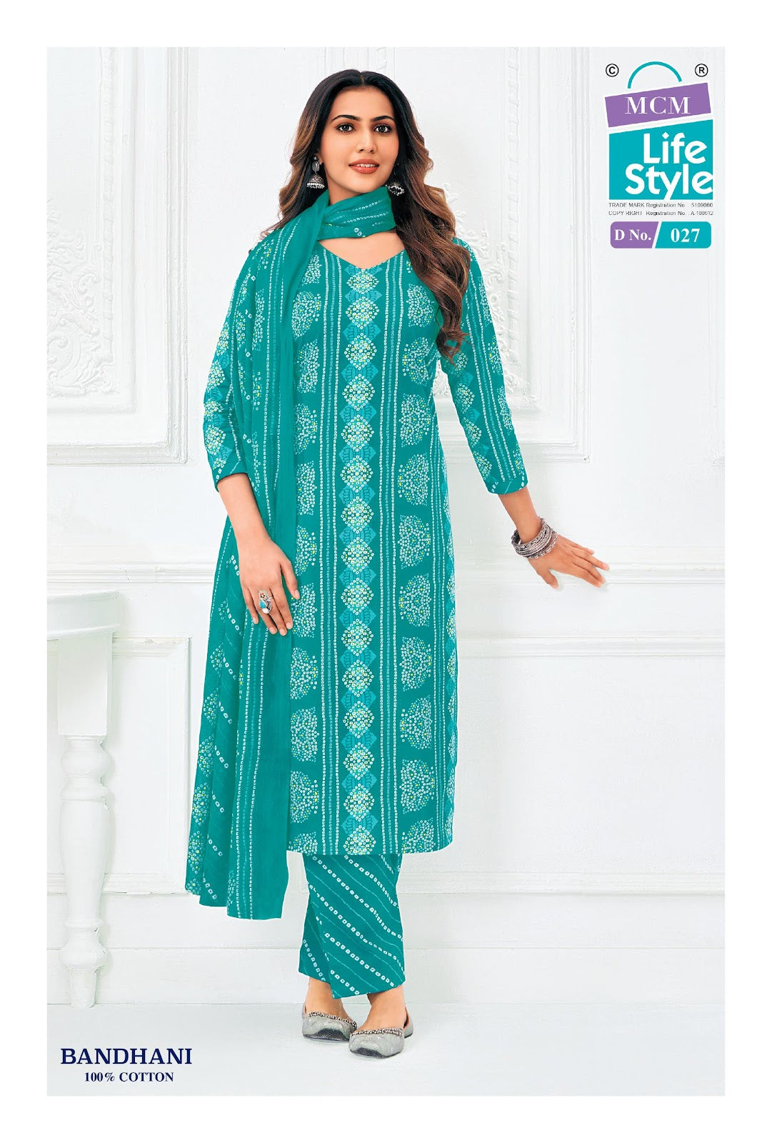 Bandhani Mcm Lifestyle Cotton Dress Material Wholesaler Ahmedabad