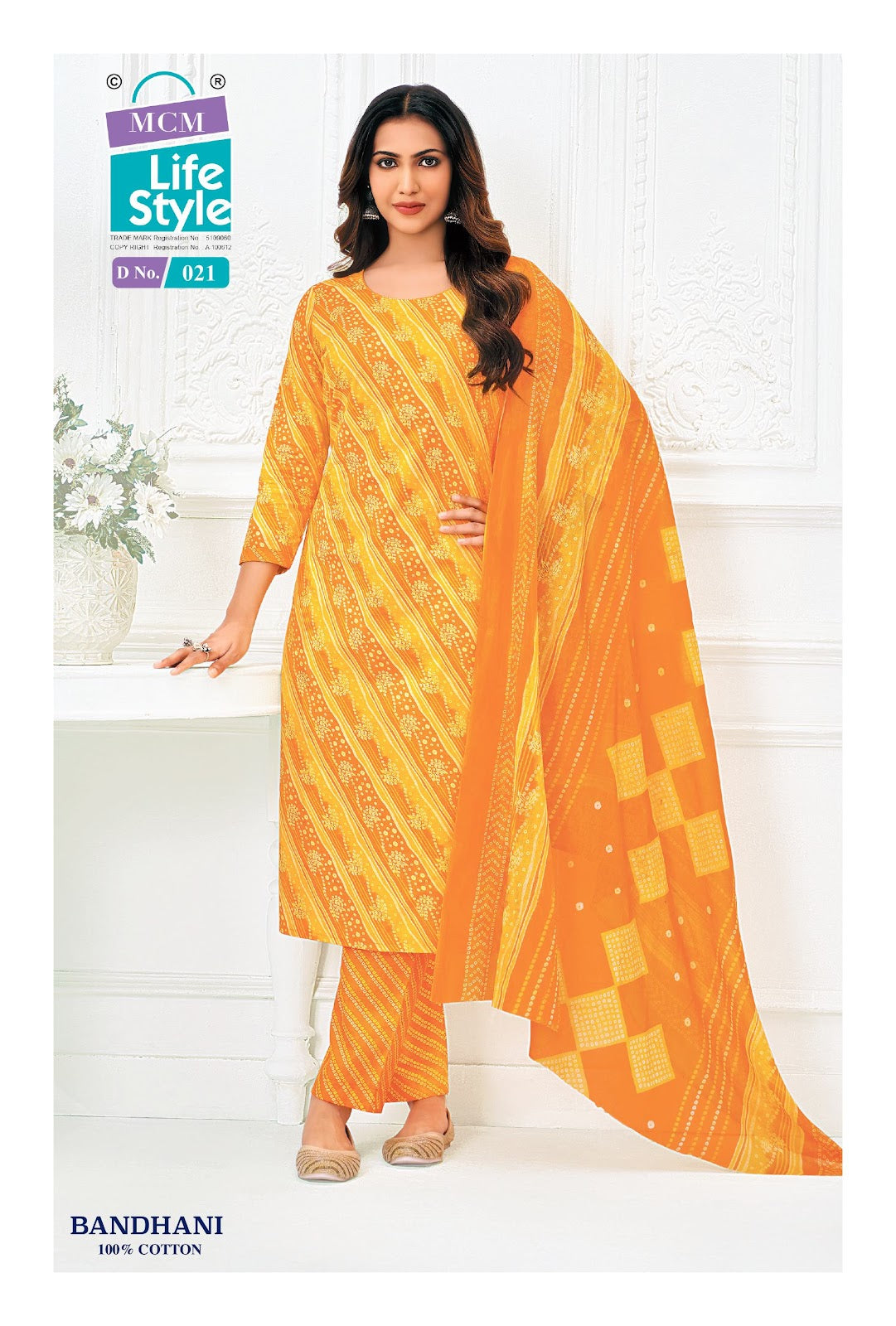 Bandhani Mcm Lifestyle Cotton Dress Material Wholesaler Ahmedabad
