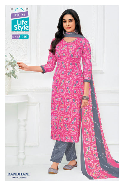 Bandhani Mcm Lifestyle Readymade Cotton Pant Suits Manufacturer