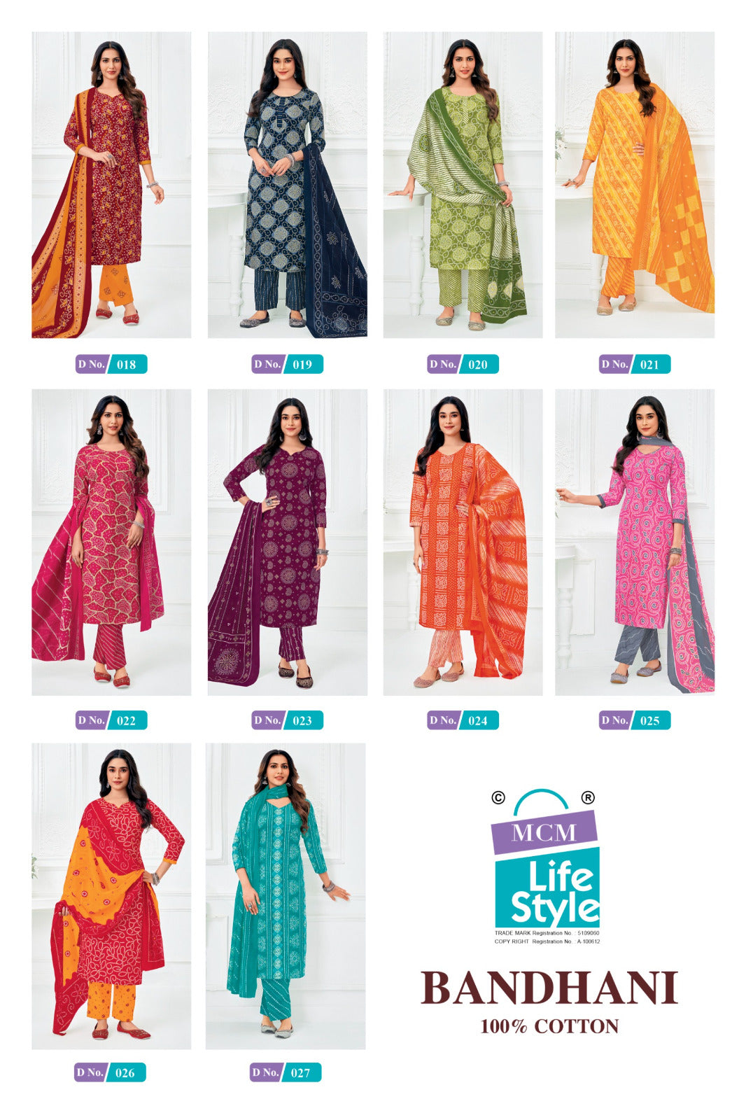 Bandhani Mcm Lifestyle Readymade Cotton Pant Suits Manufacturer