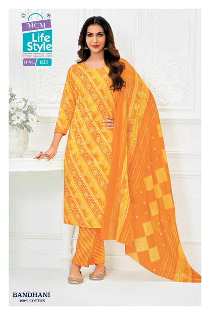 Bandhani Mcm Lifestyle Readymade Cotton Pant Suits Manufacturer