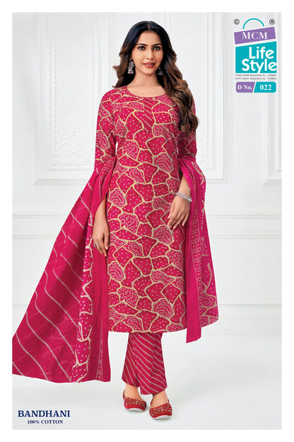 Bandhani Mcm Lifestyle Readymade Cotton Pant Suits Manufacturer
