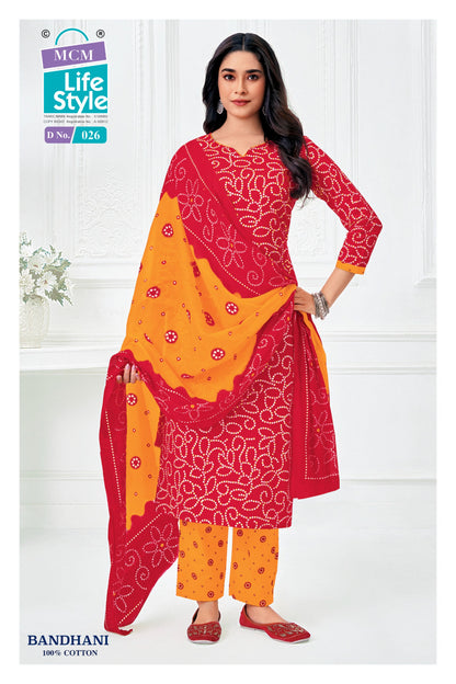 Bandhani Mcm Lifestyle Readymade Cotton Pant Suits Manufacturer