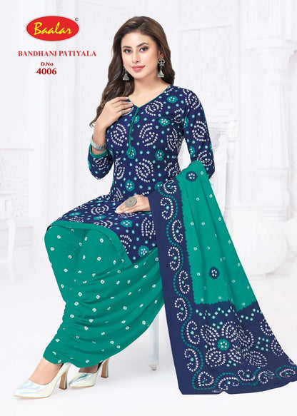 Bandhani Patiyala Vol 4 Baalar Cotton Dress Material Wholesale Rate