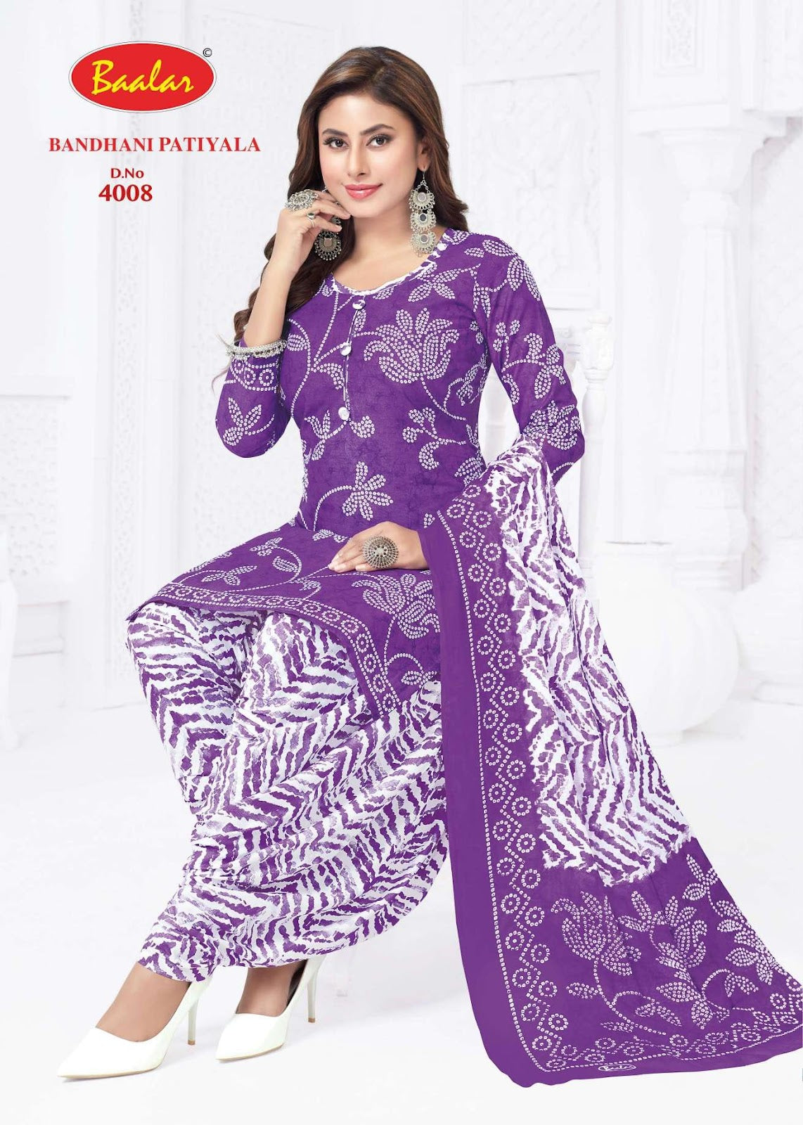 Bandhani Patiyala Vol 4 Baalar Cotton Dress Material Wholesale Rate