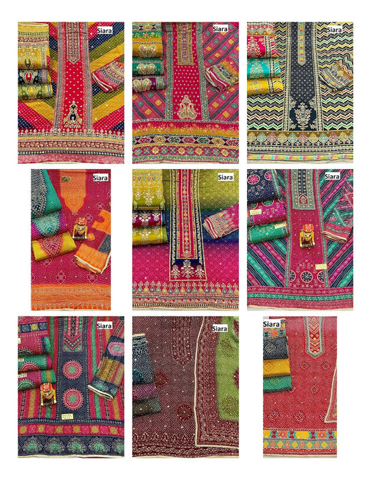 Bandhani Siara Viscose Salwar Suits Exporter