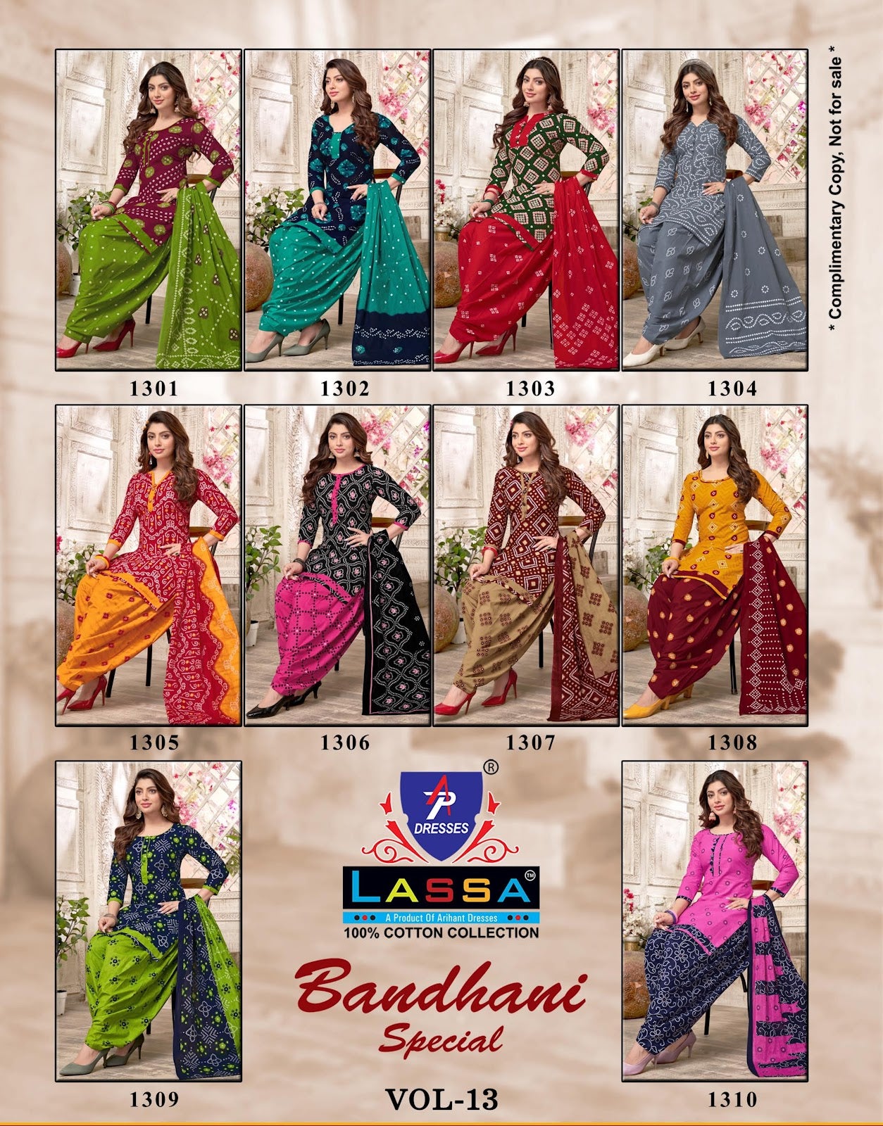 Bandhani Special Vol 13 Ap Dresses Cotton Dress Material Wholesale