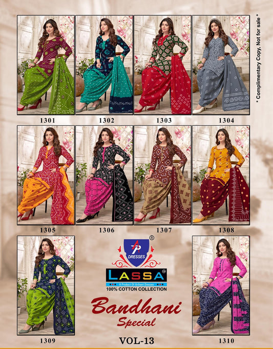 Bandhani Special Vol 13 Ap Dresses Cotton Dress Material Wholesale