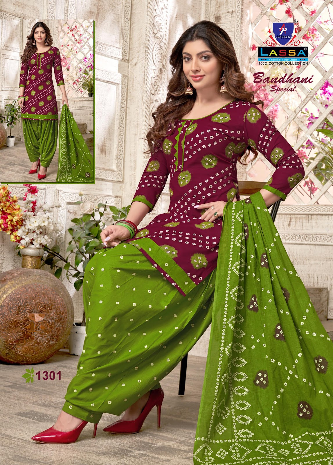 Bandhani Special Vol 13 Ap Dresses Cotton Dress Material Wholesale