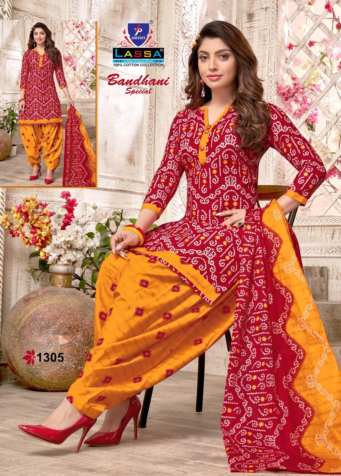Bandhani Special Vol 13 Ap Dresses Cotton Dress Material Wholesale