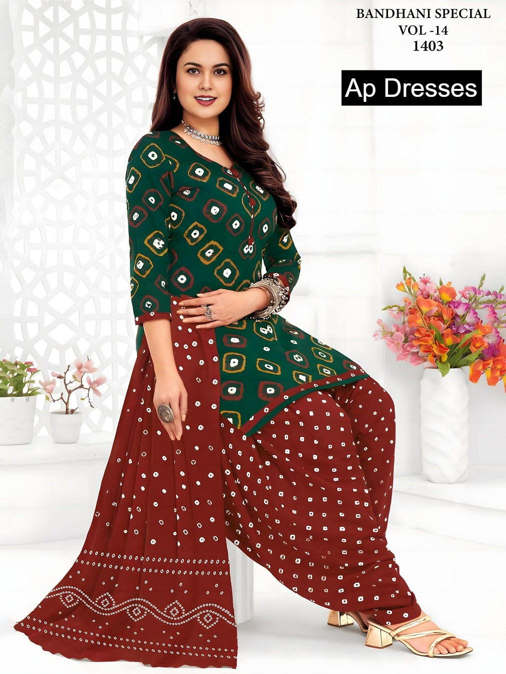 Bandhani Special Vol 14 Ap Dresses Cotton Dress Material Exporter India