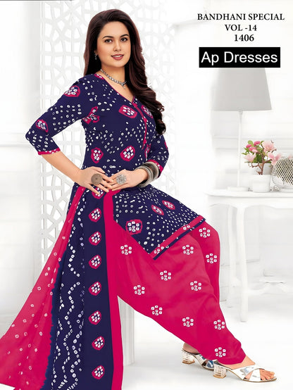 Bandhani Special Vol 14 Ap Dresses Cotton Dress Material Exporter India