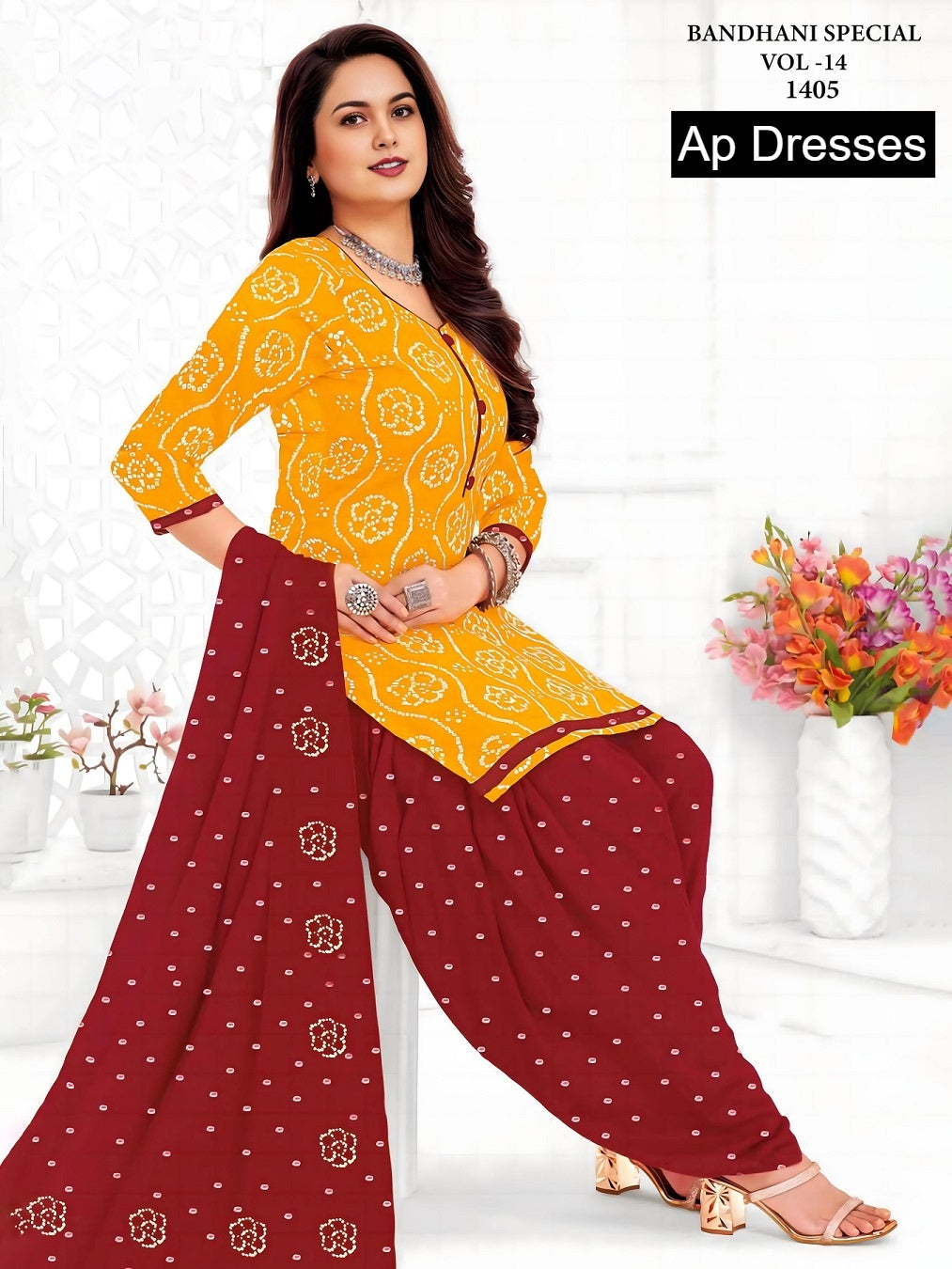Bandhani Special Vol 14 Ap Dresses Cotton Dress Material Exporter India