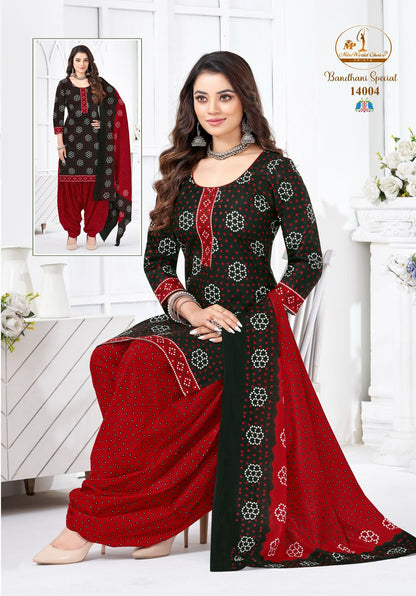 Bandhani Special Vol 14 Miss World Choice Cotton Dress Material Supplier Ahmedabad