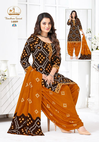 Bandhani Special Vol 14 Miss World Choice Cotton Dress Material Supplier Ahmedabad