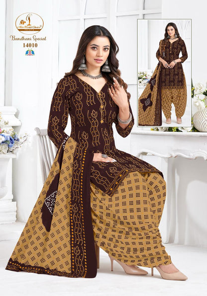 Bandhani Special Vol 14 Miss World Choice Cotton Dress Material Supplier Ahmedabad