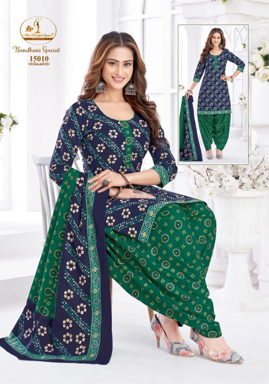 Bandhani Special Vol 15 Miss World Choice Cotton Dress Material Manufacturer India