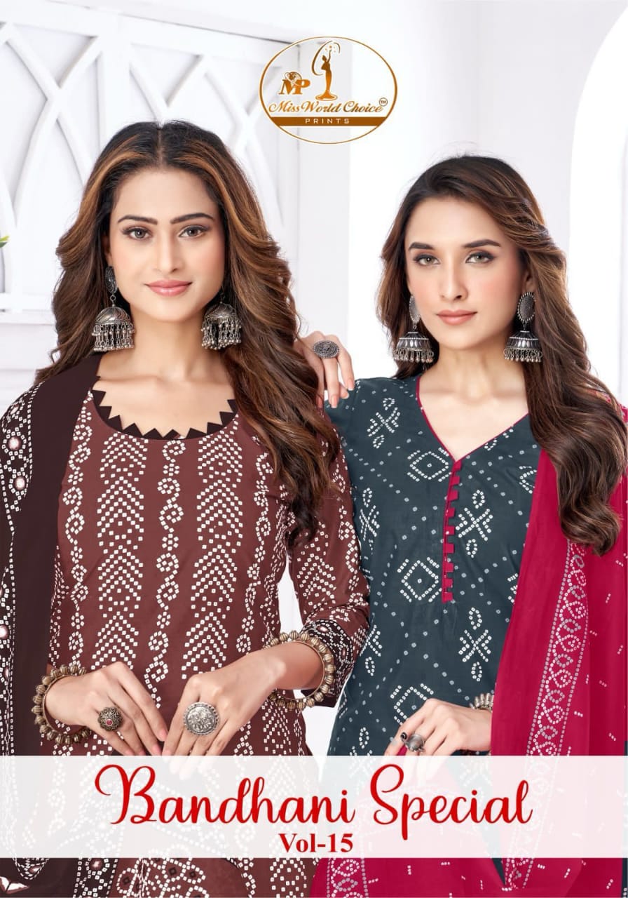 Bandhani Special Vol 15 Miss World Choice Cotton Dress Material Manufacturer India
