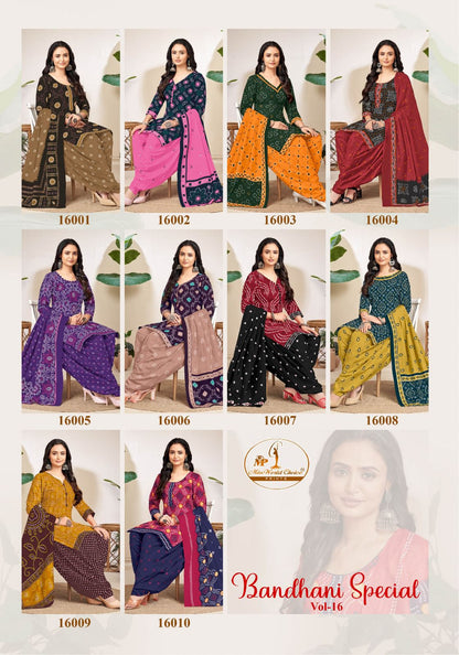 Bandhani Special Vol 16 Miss World Choice Cotton Dress Material Wholesaler Ahmedabad
