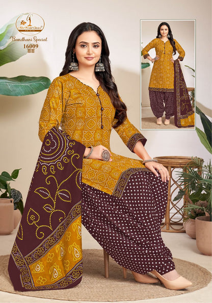 Bandhani Special Vol 16 Miss World Choice Cotton Dress Material Wholesaler Ahmedabad