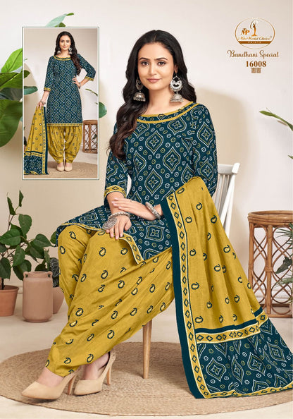 Bandhani Special Vol 16 Miss World Choice Cotton Dress Material Wholesaler Ahmedabad