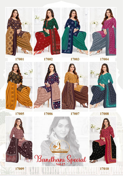 Bandhani Special Vol 17 Miss World Choice Cotton Dress Material Supplier