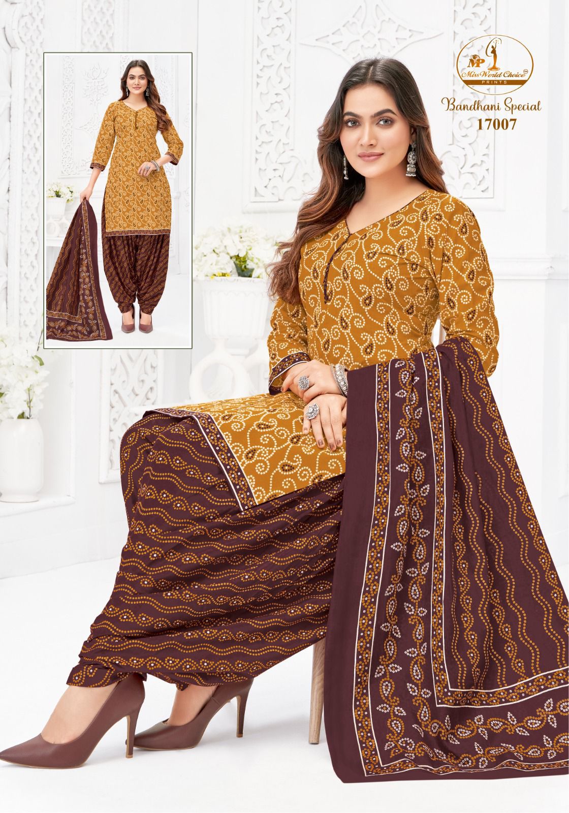Bandhani Special Vol 17 Miss World Choice Cotton Dress Material Supplier