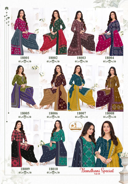 Bandhani Special Vol 18 Miss World Choice Cotton Dress Material Supplier India