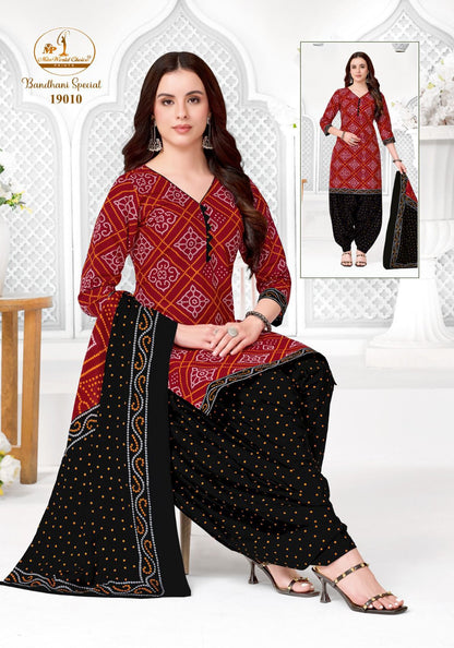 Bandhani Special Vol 19 Miss World Choice Cotton Dress Material Wholesaler Ahmedabad