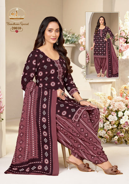 Bandhani Special Vol 20 Miss World Choice Readymade Cotton Patiyala Suits Manufacturer Ahmedabad