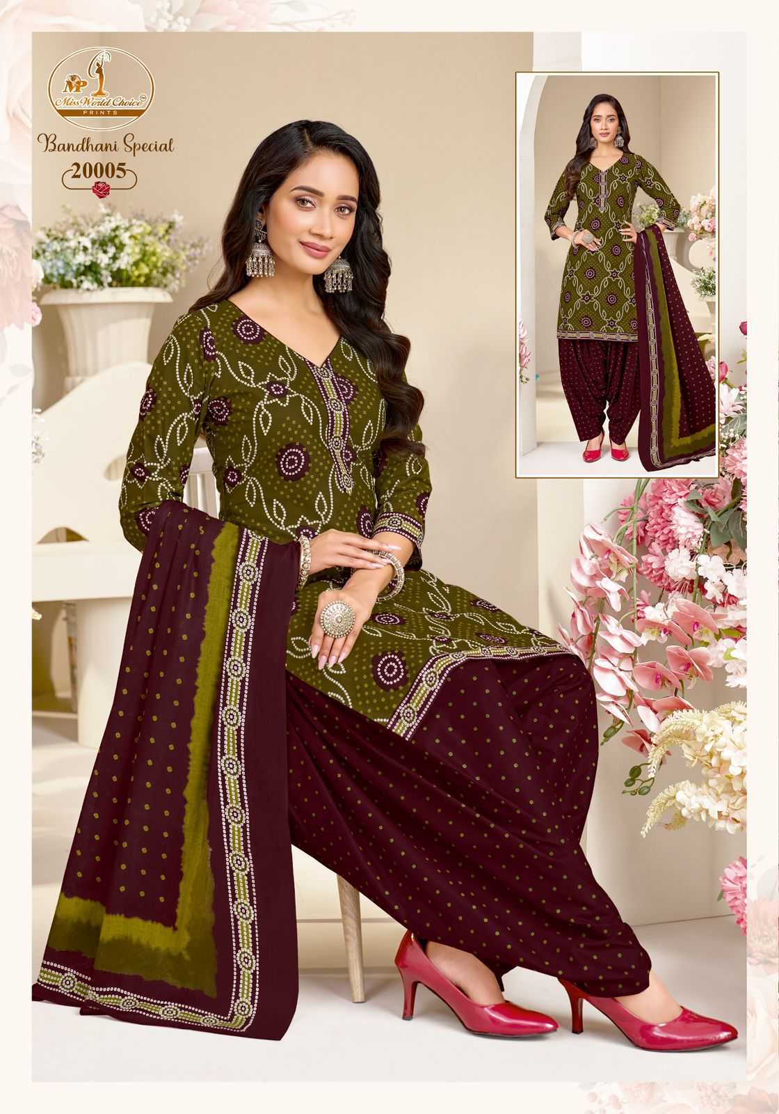 Bandhani Special Vol 20 Miss World Choice Readymade Cotton Patiyala Suits Manufacturer Ahmedabad