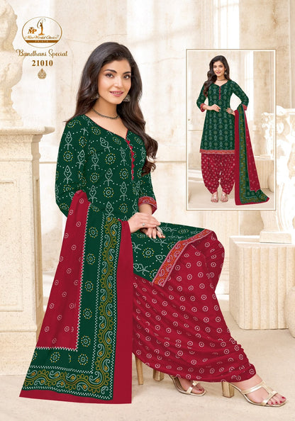 Bandhani Special Vol 21 Miss World Choice Readymade Cotton Patiyala Suits Exporter Gujarat