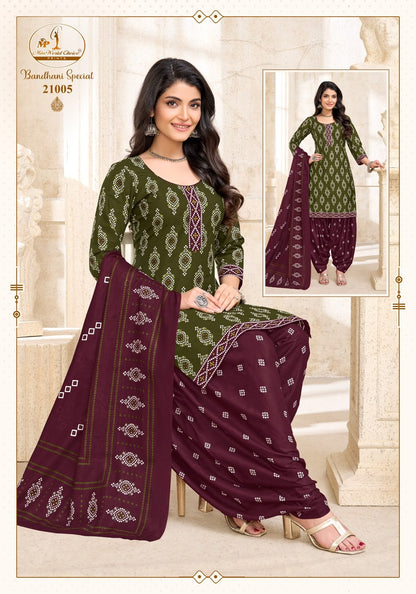 Bandhani Special Vol 21 Miss World Choice Readymade Cotton Patiyala Suits Exporter Gujarat