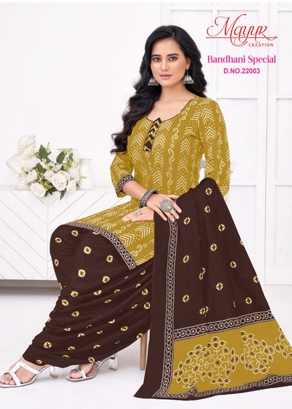 Bandhani Special Vol 22 Mayur Creation Cotton Dress Material Wholesale Price