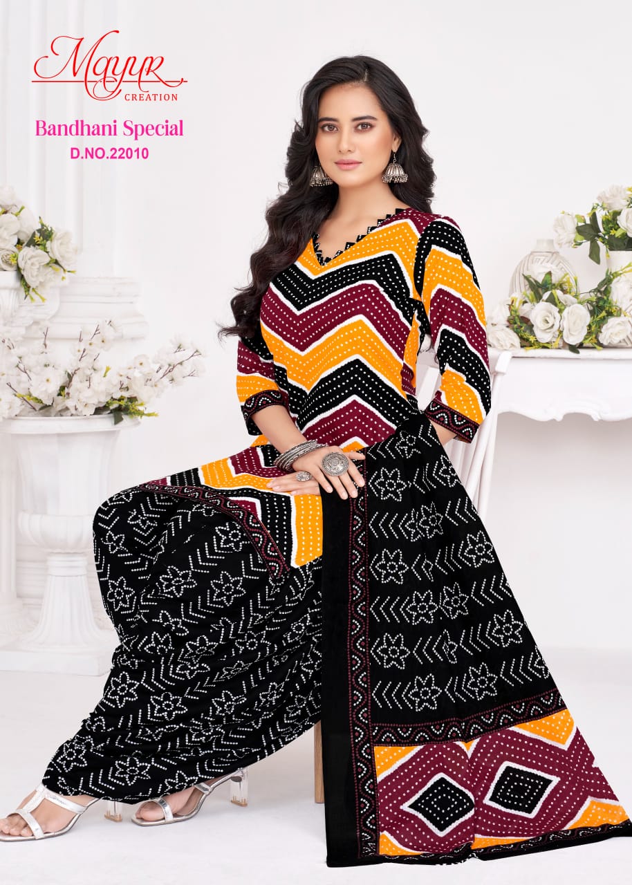 Bandhani Special Vol 22 Mayur Creation Cotton Dress Material Wholesale Price