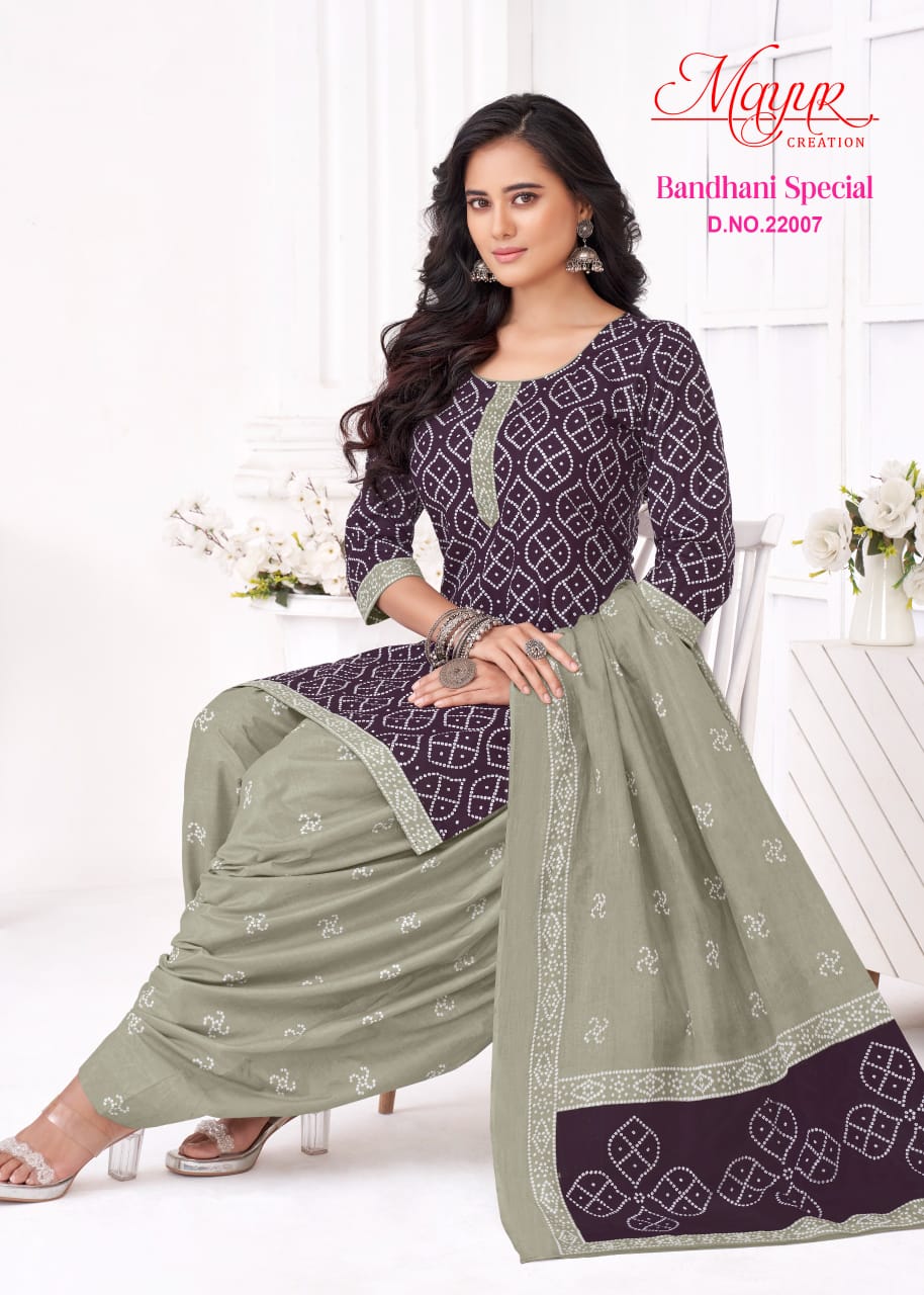 Bandhani Special Vol 22 Mayur Creation Cotton Dress Material Wholesale Price