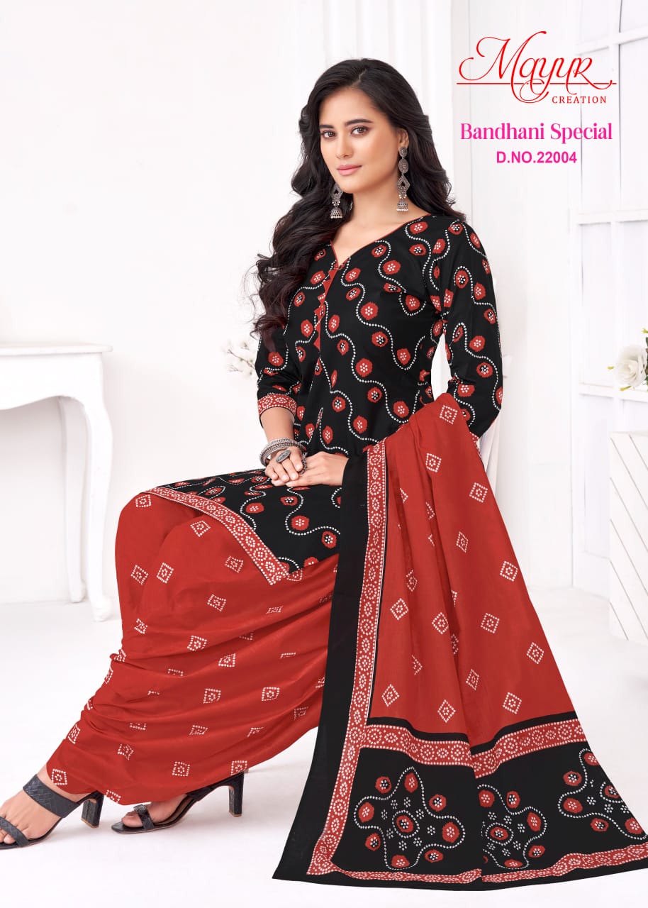 Bandhani Special Vol 22 Mayur Creation Cotton Dress Material Wholesale Price