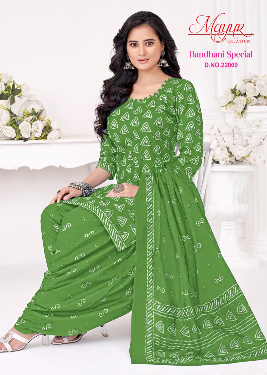 Bandhani Special Vol 22 Mayur Creation Cotton Dress Material Wholesale Price