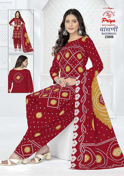 Bandhani Special Vol 23 Js Priya Cotton Dress Material Manufacturer Gujarat