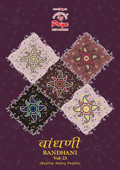Bandhani Special Vol 23 Js Priya Cotton Dress Material Manufacturer Gujarat