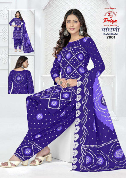 Bandhani Special Vol 23 Js Priya Cotton Dress Material Manufacturer Gujarat