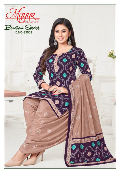 Bandhani Special Vol 23 Mayur Creation Cotton Dress Material Wholesale Price