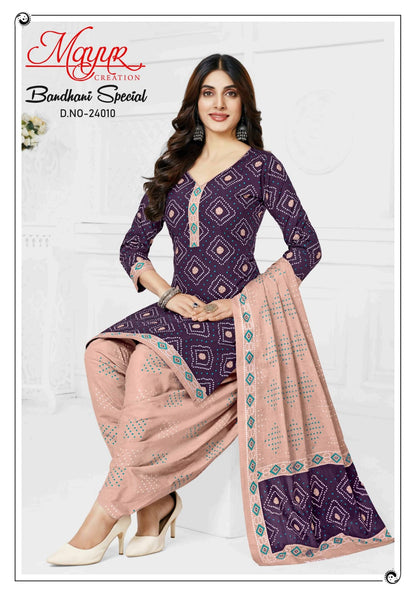 Bandhani Special Vol 24 Mayur Creation Cotton Dress Material Manufacturer India