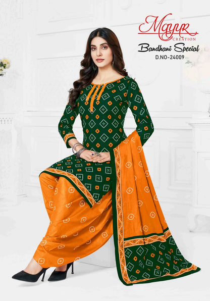 Bandhani Special Vol 24 Mayur Creation Cotton Dress Material Manufacturer India