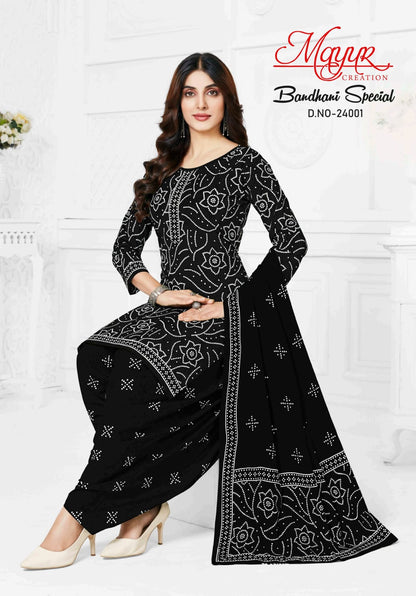 Bandhani Special Vol 24 Mayur Creation Cotton Dress Material Manufacturer India
