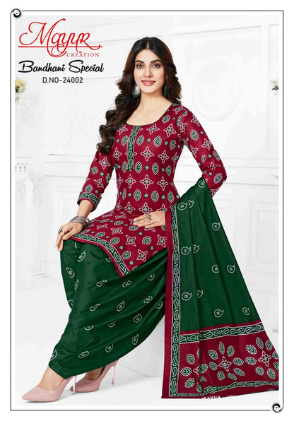 Bandhani Special Vol 24 Mayur Creation Cotton Dress Material Manufacturer India