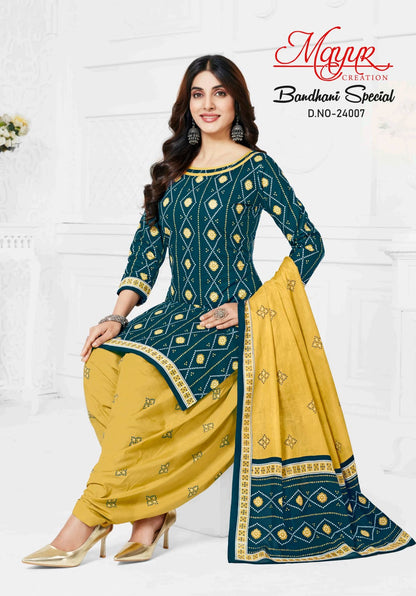 Bandhani Special Vol 24 Mayur Creation Cotton Dress Material Manufacturer India
