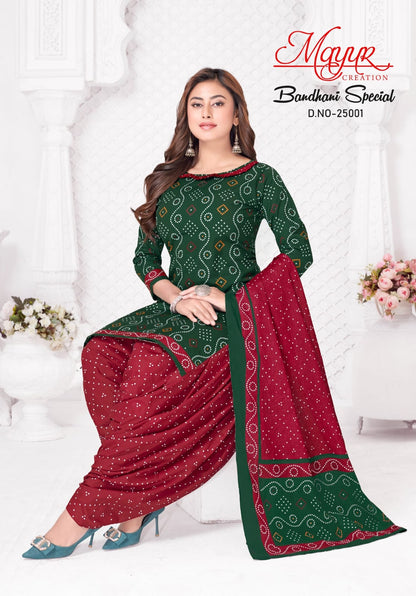 Bandhani Special Vol 25 Mayur Creation Cotton Dress Material Manufacturer
