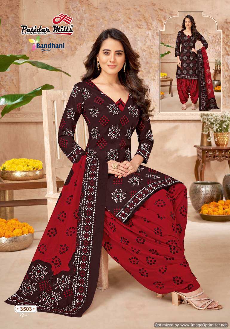 Bandhani Special Vol 35 Patidar Mills Cotton Dress Material