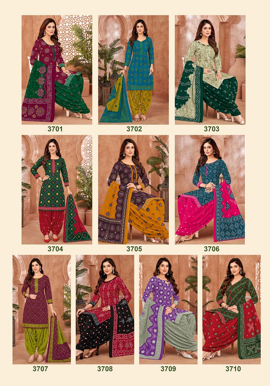Bandhani Special Vol 37 Patidar Mills Cotton Dress Material Wholesale Rate